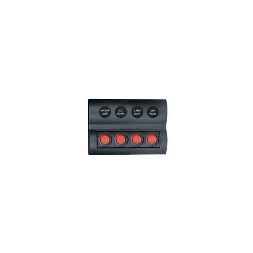 4 Gang ABS Switch, Panel/Round But ton  with Breakers (06.501)