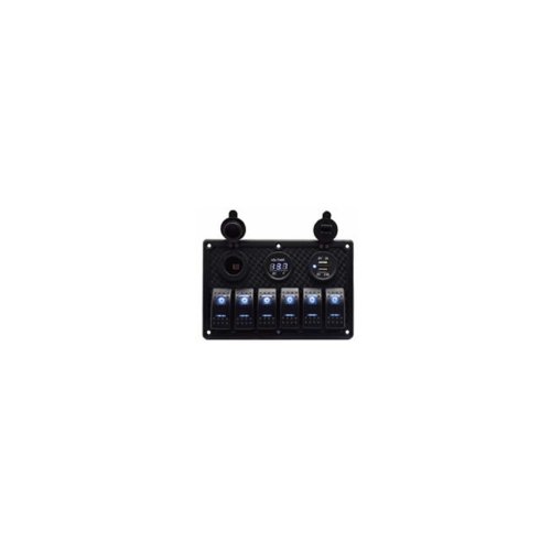 LED Rocker Switch Panel,6 Gang Switch