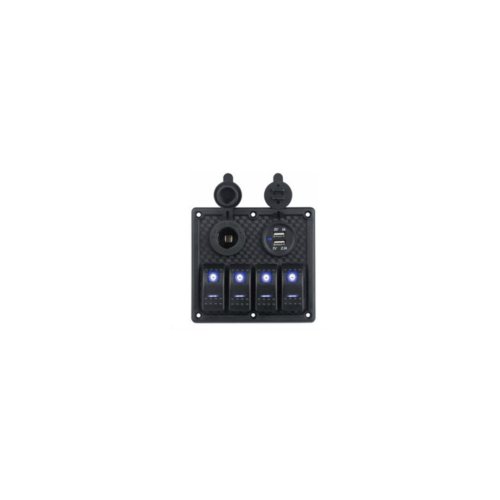LED Rocker Switch Panel,4 Gang Switch